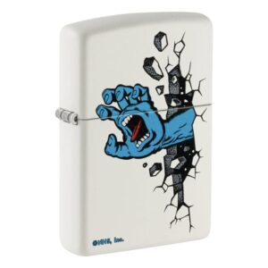 Santa Cruz Skateboards White Matte Zippo Lighter