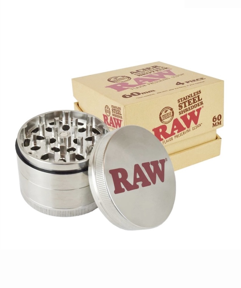 RAW Stainless Steel 4-Piece 60mm Shredder 1 RAW Stainless Steel 4-Piece 60mm Shredder