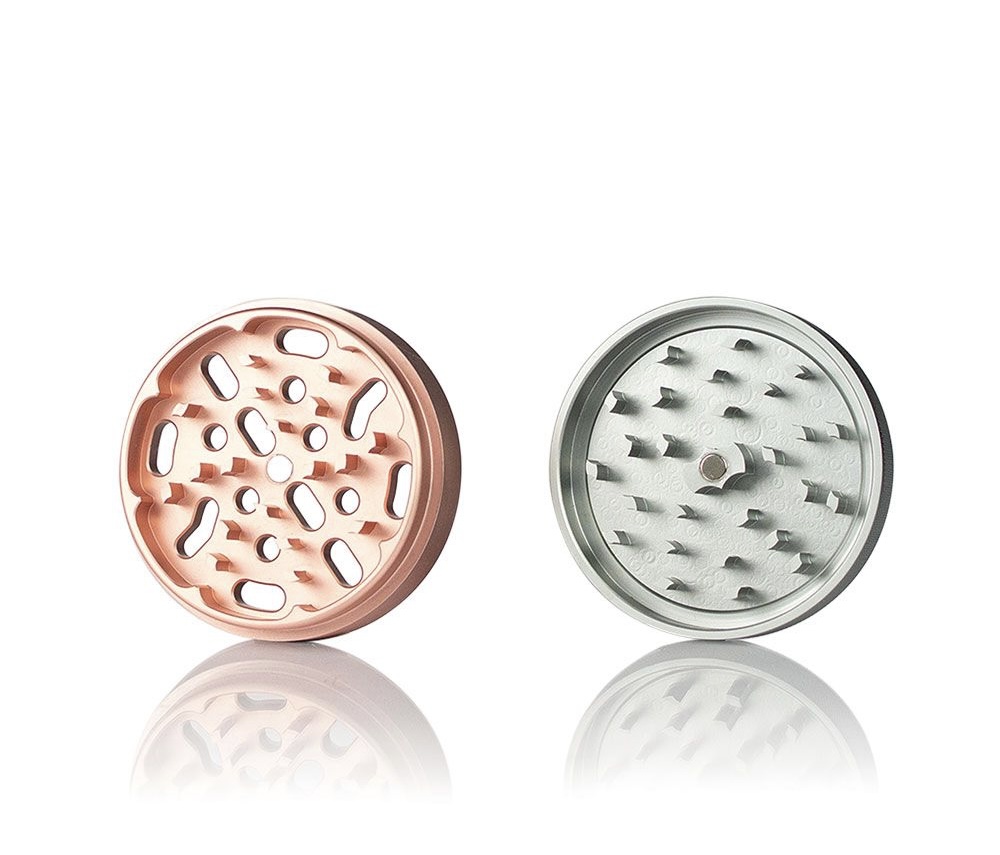 4pc Solid Body Grinder *Rose Gold* 2.5 inch 2 4pc Solid Body Grinder *Rose Gold* 2.5 inch - Image 2
