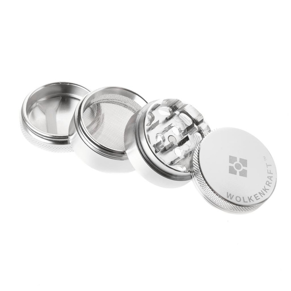 Wolkenkraft Aluminium Grinder 40mm - Silver 2 Wolkenkraft Aluminium Grinder 40mm - Silver - Image 2
