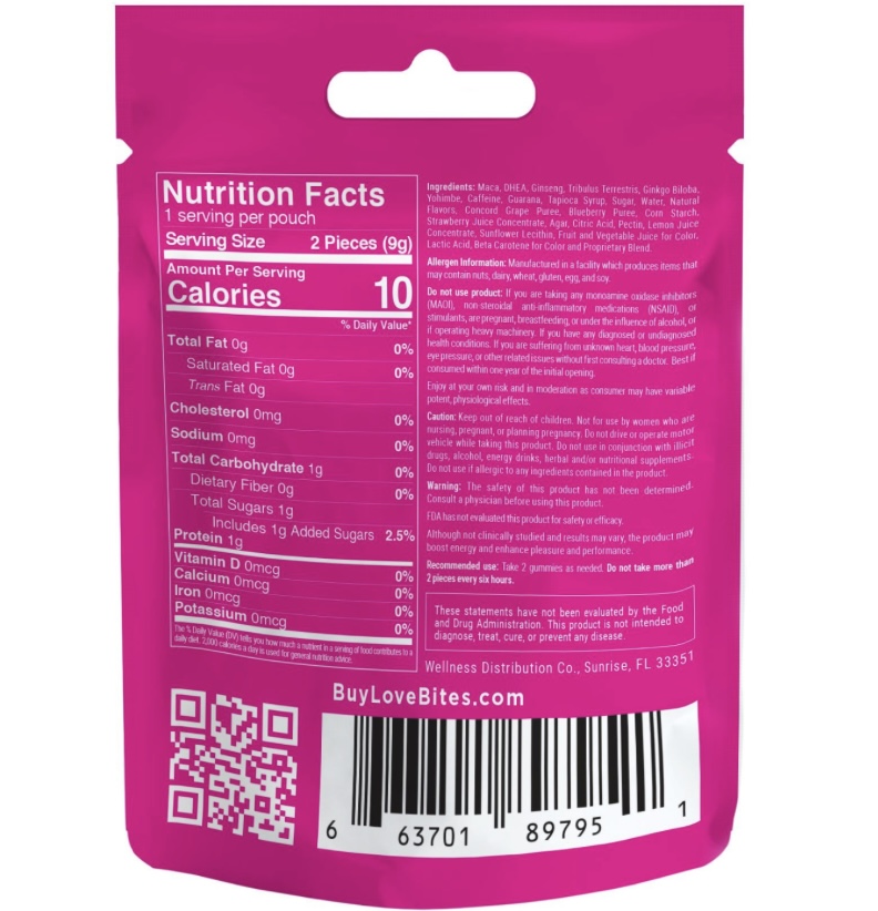 LOVE BITES | FEMALE ENHANCEMENT GUMMIES | 2 COUNT 2 LOVE BITES | FEMALE ENHANCEMENT GUMMIES | 2 COUNT - Image 2