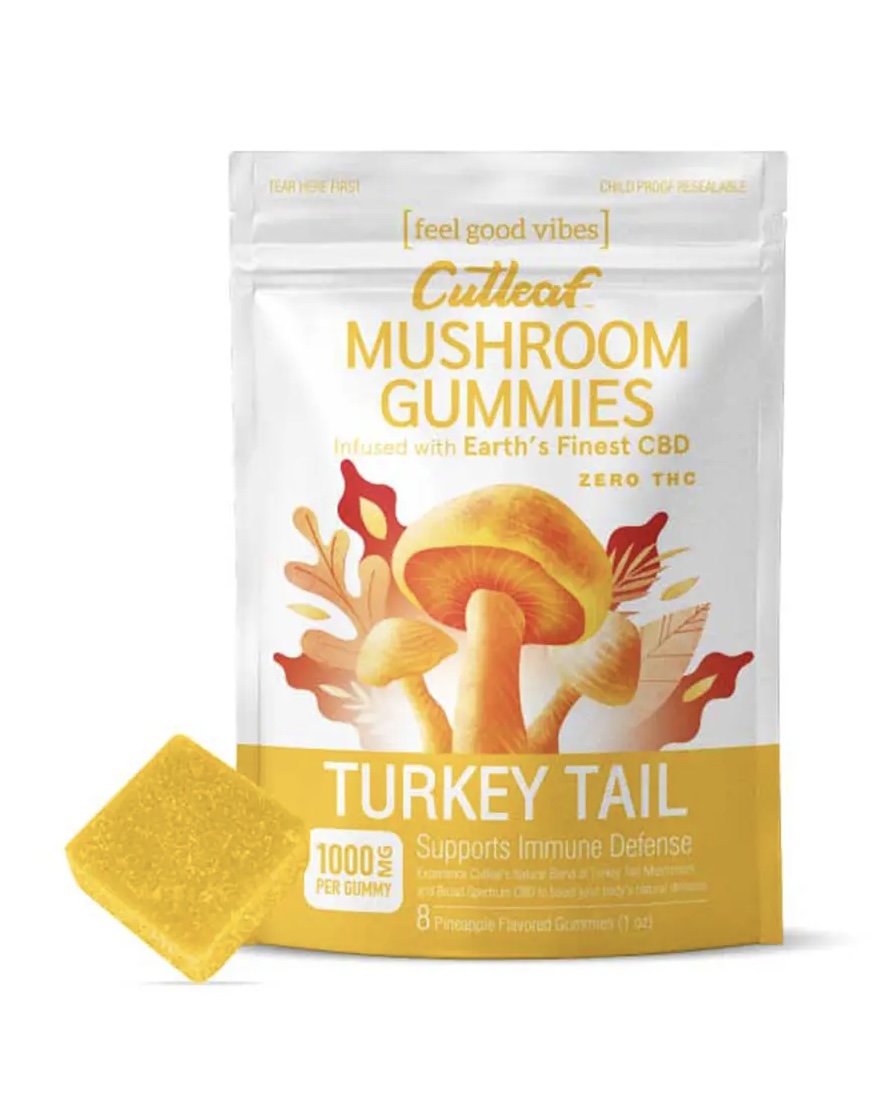 Turkey Tail Cutleaf Mushroom Gummies Zero THC 1000mg 1 Turkey Tail Cutleaf Mushroom Gummies Zero THC 1000mg