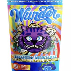 Blue Razz Wunder Amanita Muscaria Mushroom + Kava Gummies 2500mg