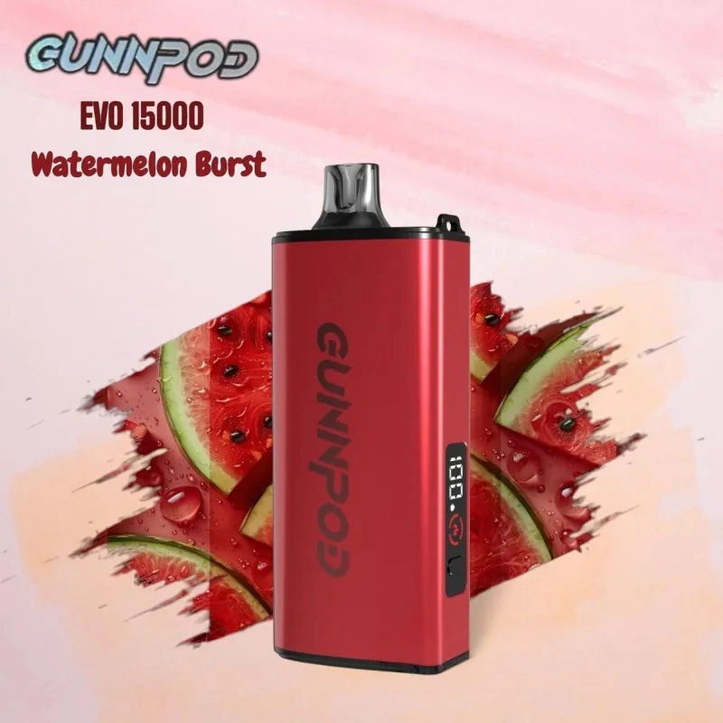 Gunnpod EVO watermelon Burst 15000 1 Gunnpod EVO watermelon Burst 15000
