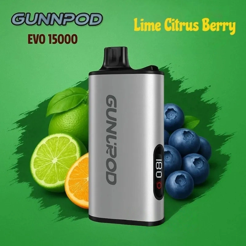 Gunnpod EVO Lime Citrus Berry 15K 1 Gunnpod EVO Lime Citrus Berry 15K