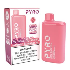 PYRO 6000 Puff Raspberry Watermelon Ice