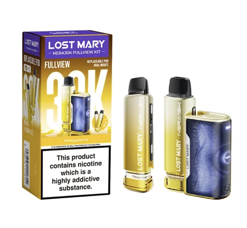 Lost Mary NERA30K Prefilled Pod Kit-Pineapple Ice 1 Lost Mary NERA30K Prefilled Pod Kit-Pineapple Ice