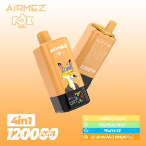 Airmez vape - Fox 4in1 120000puffs Disposable Vape Mango Peach & Tropical Fruit & Peach Ice & Sour Mango Pineapple
