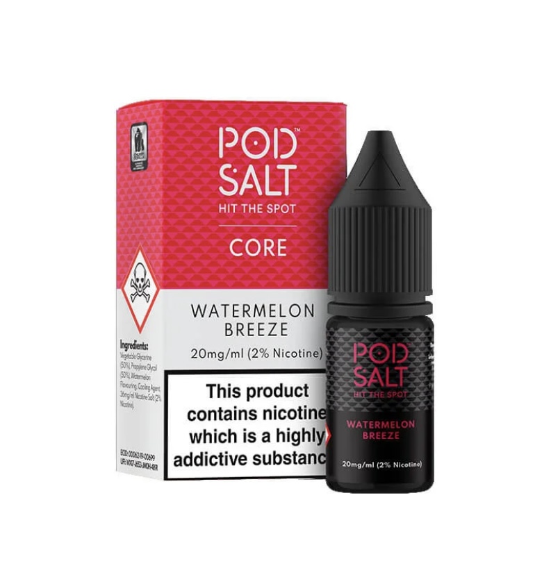 Pod Salt Core Watermelon Breeze Nic Salt E-Liquid 1 Pod Salt Core Watermelon Breeze Nic Salt E-Liquid