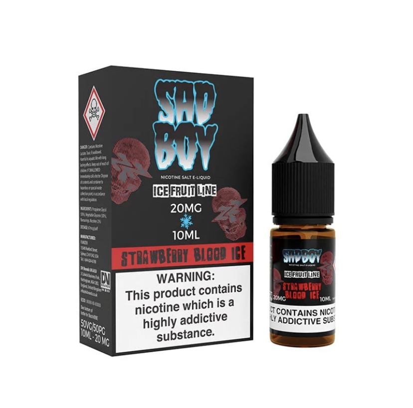 Sadboy Strawberry Blood Ice 10ml Nic Salt E-Liquid 1 Sadboy Strawberry Blood Ice 10ml Nic Salt E-Liquid