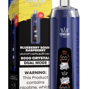 Al Fakher Crystal 8000 Puffs Blue Sour Raspberry Disposable Vape | Dual Mode