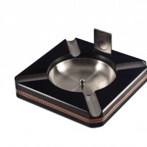 4 Cigar Ashtray Black with Cutter