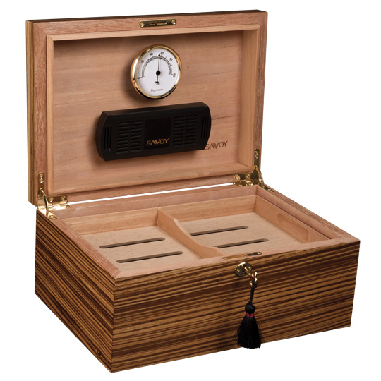 Savoy Zebrawood Humidor 2 Savoy Zebrawood Humidor - Image 2