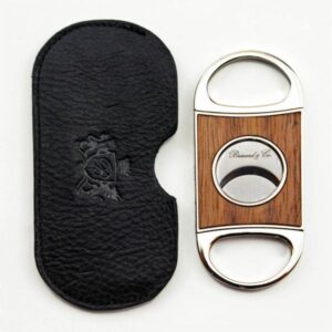 Brizard and Co. Double Guillotine Series 2 Cutter - Curly Walnut and Black Leather