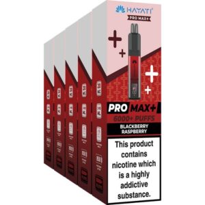 Hayati Pro Max Plus 6000 pod vape kit 5-pack