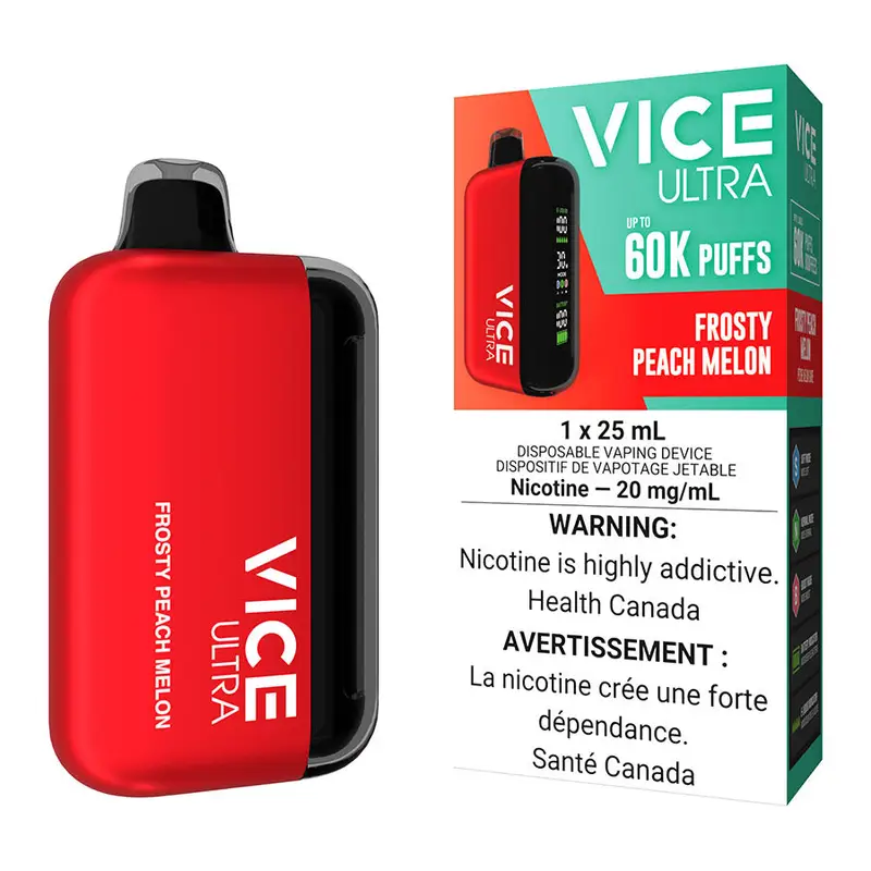 Vice Ultra Disposable Vape Device – Frosty Peach Melon 1 Vice Ultra Disposable Vape Device – Frosty Peach Melon