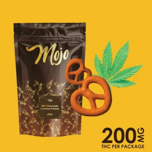 Mojo Chocolates – Chocolate Covered Pretzels (Sativa) – 200mg 1 Mojo Chocolates – Chocolate Covered Pretzels (Sativa) – 200mg