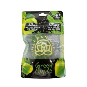 Delta-9 THC Gummies – 300mg – Green Apple
