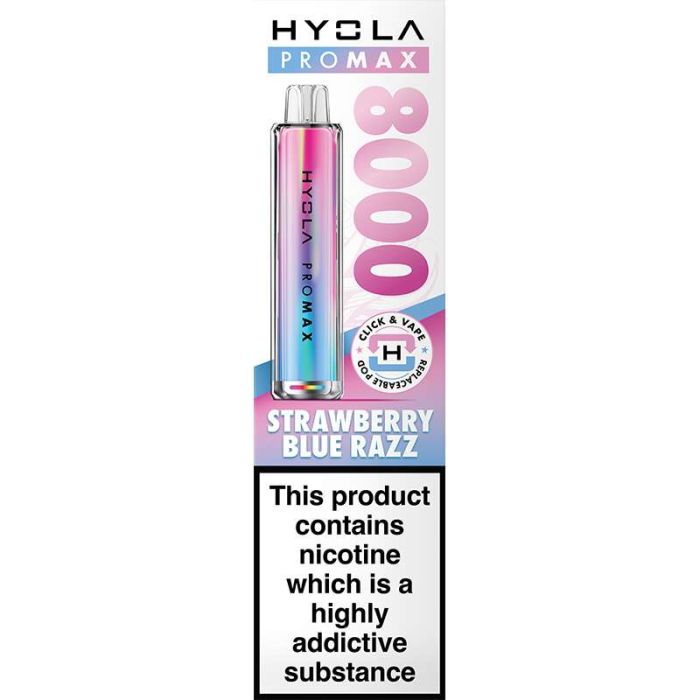 Hyola Pro Max 8000 pod vape kit 10ml – Strawberry Blue Razz 1 Hyola Pro Max 8000 pod vape kit 10ml – Strawberry Blue Razz