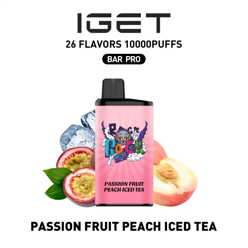 IGET BAR PRO 10000 Passion Fruit Peach Ice Tea 3 IGET BAR PRO 10000 Passion Fruit Peach Ice Tea - Image 3