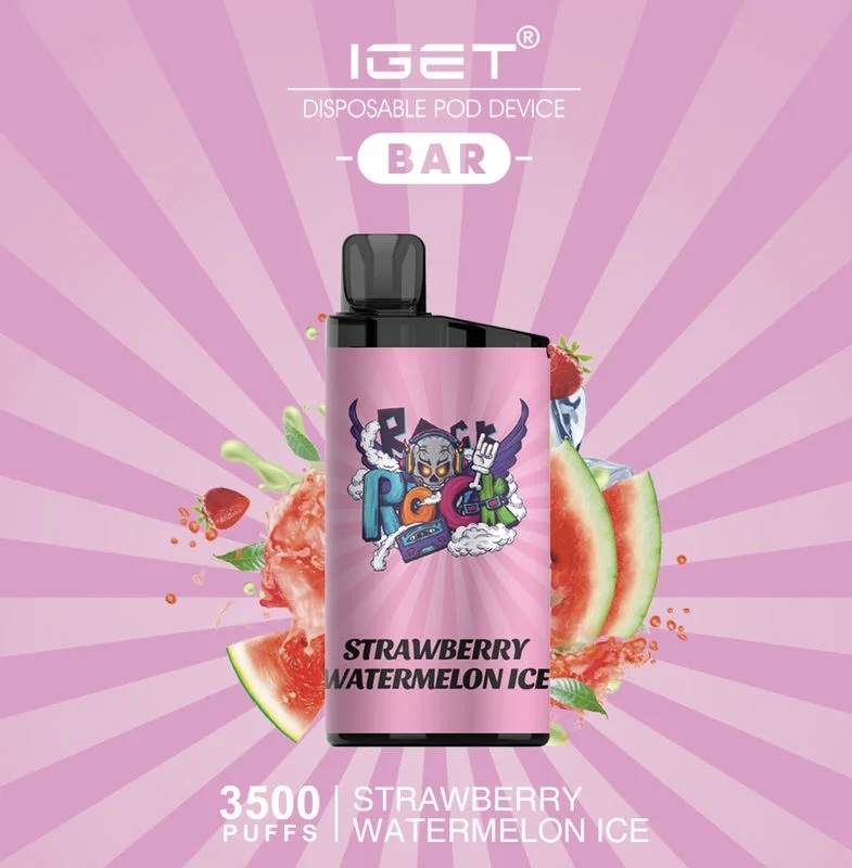 IGET Bar 3500 Puffs Strawberry Watermelon Ice 1 IGET Bar 3500 Puffs Strawberry Watermelon Ice