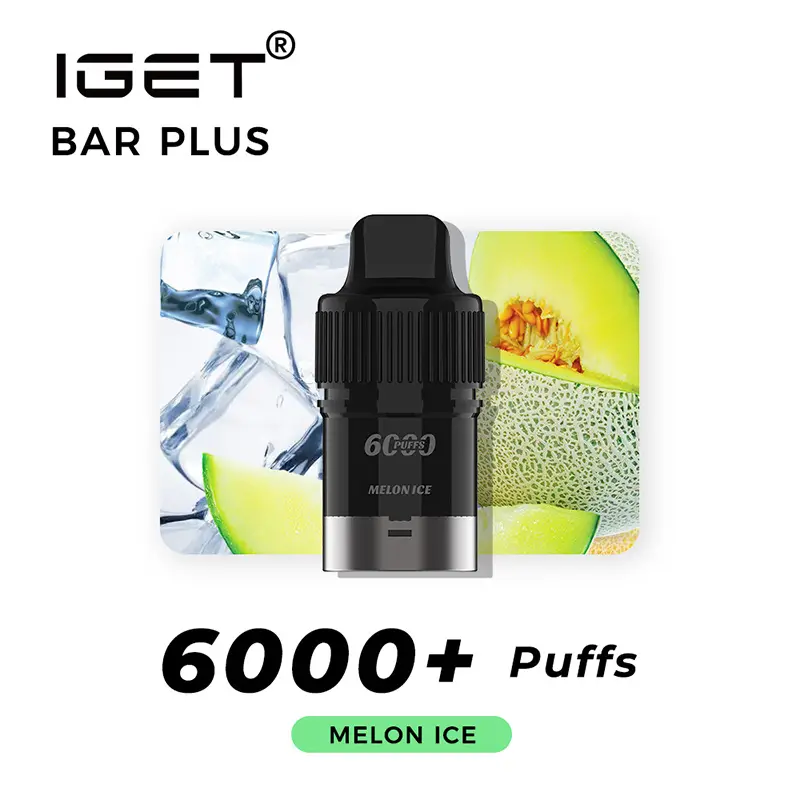 Melon Ice – IGET Bar Plus Pod 6000 Puffs 1 Melon Ice – IGET Bar Plus Pod 6000 Puffs