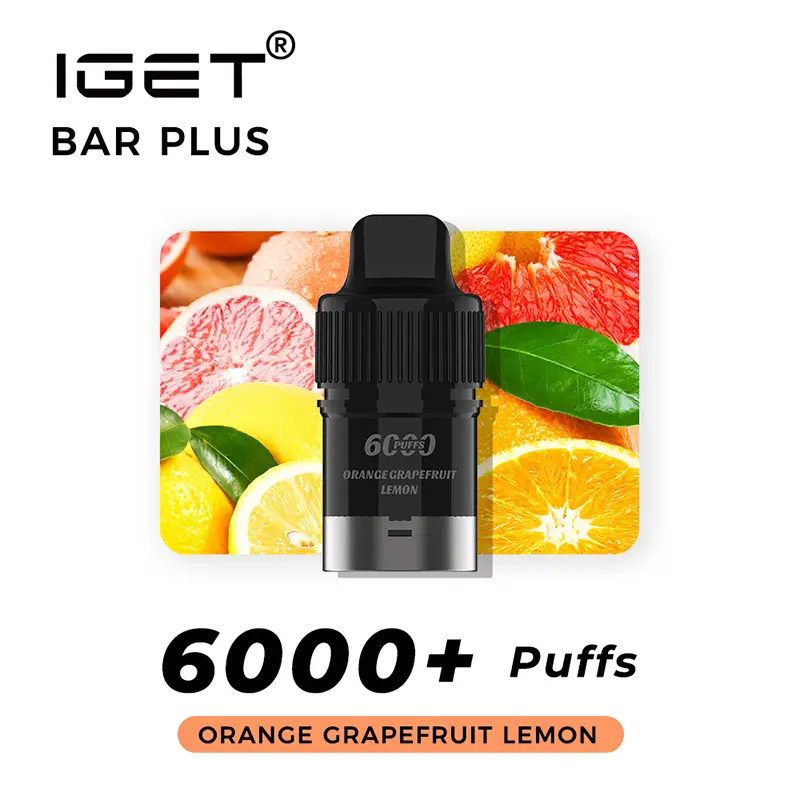 Orange Grapefruit Lemon – IGET Bar Plus Pod 6000 Puffs 1 Orange Grapefruit Lemon – IGET Bar Plus Pod 6000 Puffs