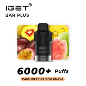 Passion Fruit Kiwi Guava – IGET Bar Plus Pod 6000 Puffs