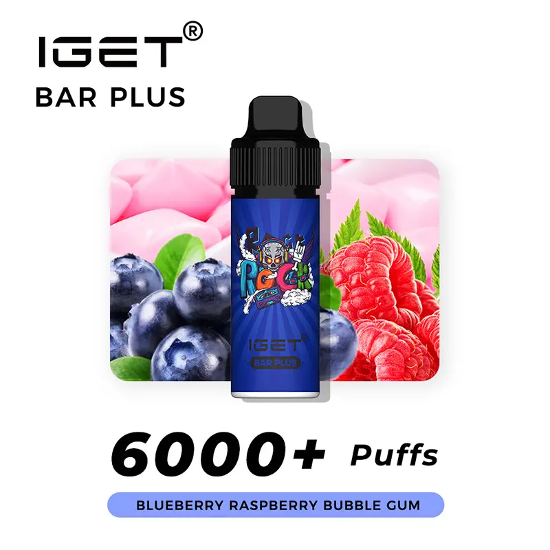Blueberry Raspberry Bubble Gum – IGET Bar Plus 6000 Puffs 1 Blueberry Raspberry Bubble Gum – IGET Bar Plus 6000 Puffs