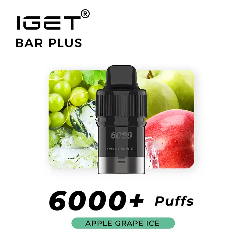 Apple Grape Ice – IGET Bar Plus Pod 6000 Puffs 1 Apple Grape Ice – IGET Bar Plus Pod 6000 Puffs