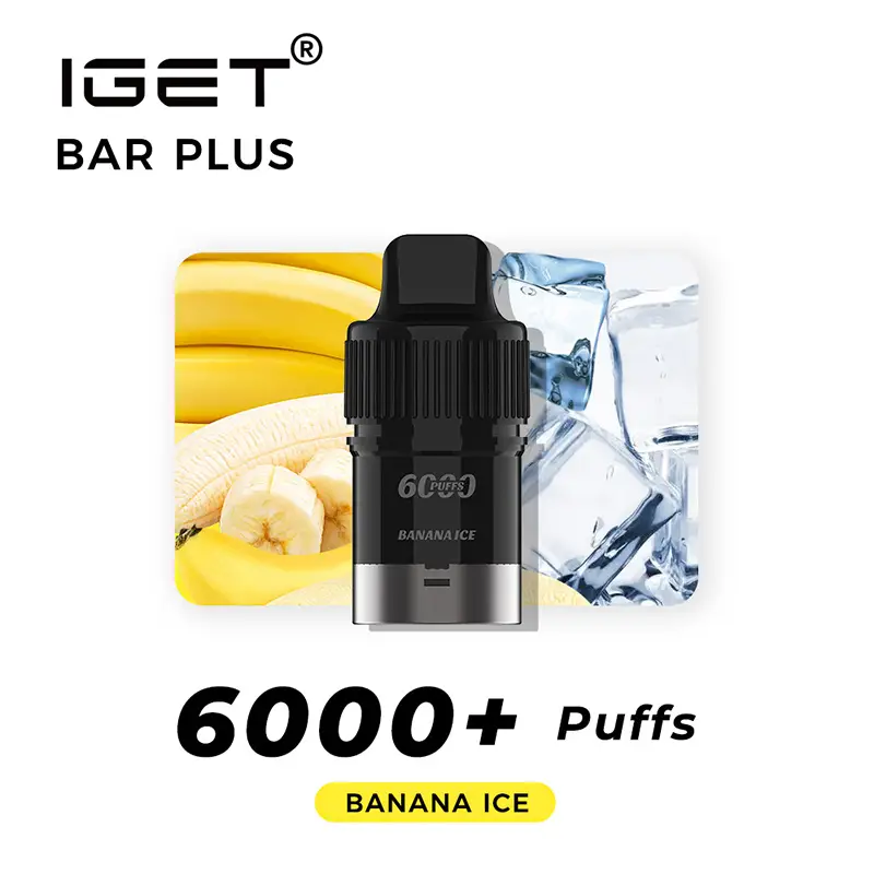 Banana Ice – IGET Bar Plus Pod 6000 Puffs 1 Banana Ice – IGET Bar Plus Pod 6000 Puffs