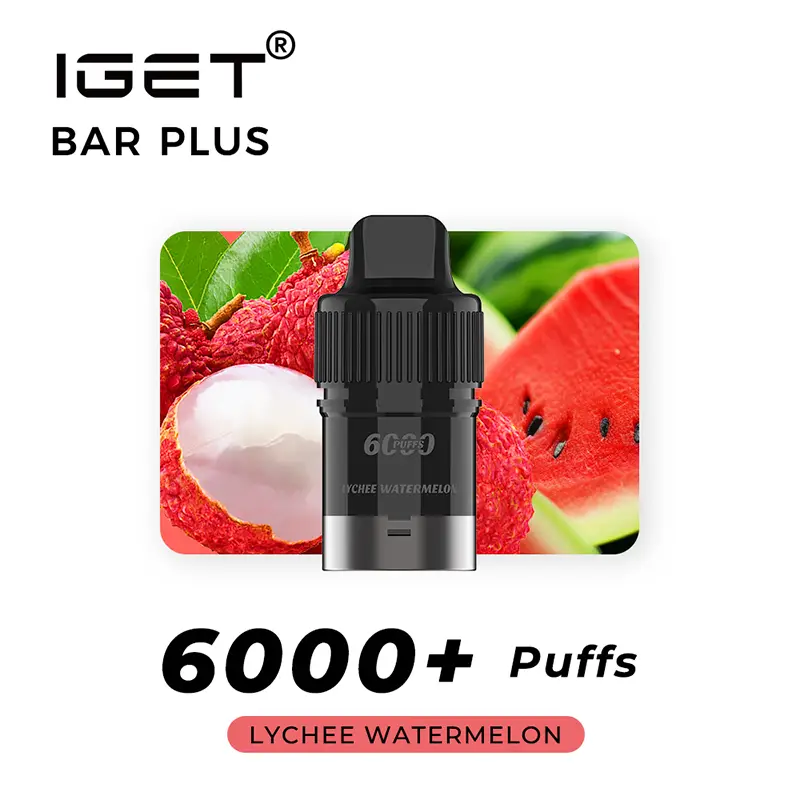 Lychee Watermelon – IGET Bar Plus Pod 6000 Puffs 1 Lychee Watermelon – IGET Bar Plus Pod 6000 Puffs