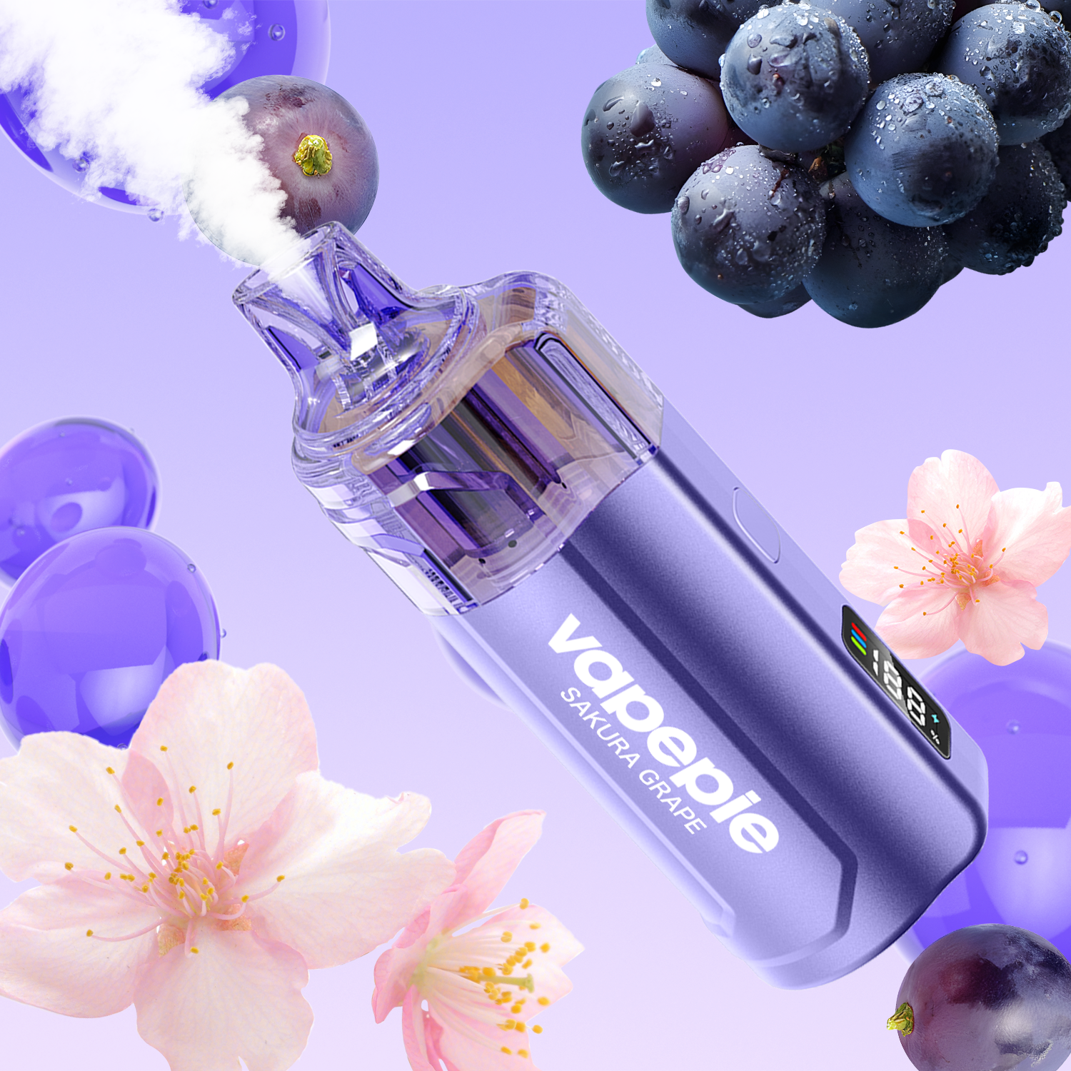 Vapepie Crystal Pop 15000 Puffs Sakura Grape 1 Vapepie Crystal Pop 15000 Puffs Sakura Grape
