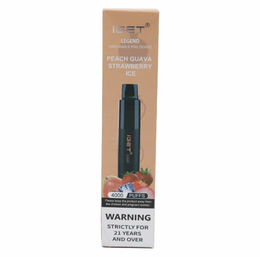 IGET Legend 4000 Puffs Peach Guava Strawberry Ice 5 IGET Legend 4000 Puffs Peach Guava Strawberry Ice - Image 5