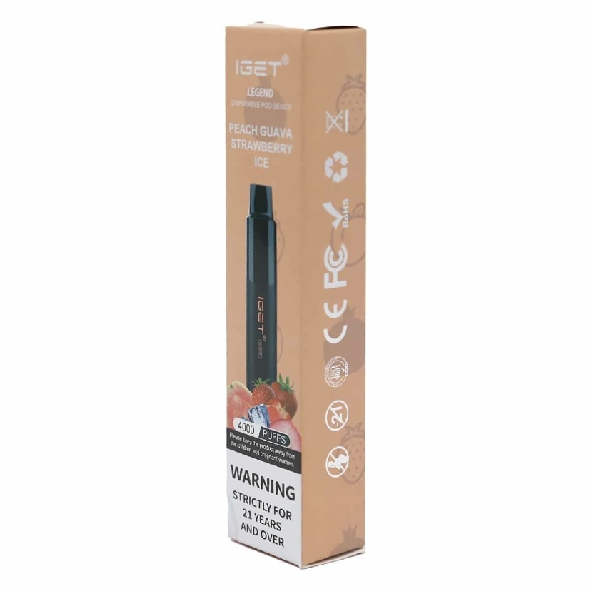 IGET Legend 4000 Puffs Peach Guava Strawberry Ice 6 IGET Legend 4000 Puffs Peach Guava Strawberry Ice - Image 6