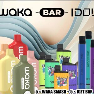 5 × WAKA SMASH + 5 × IGET BAR (PICK YOUR OWN FLAVORS) + 3 × IDOL 600