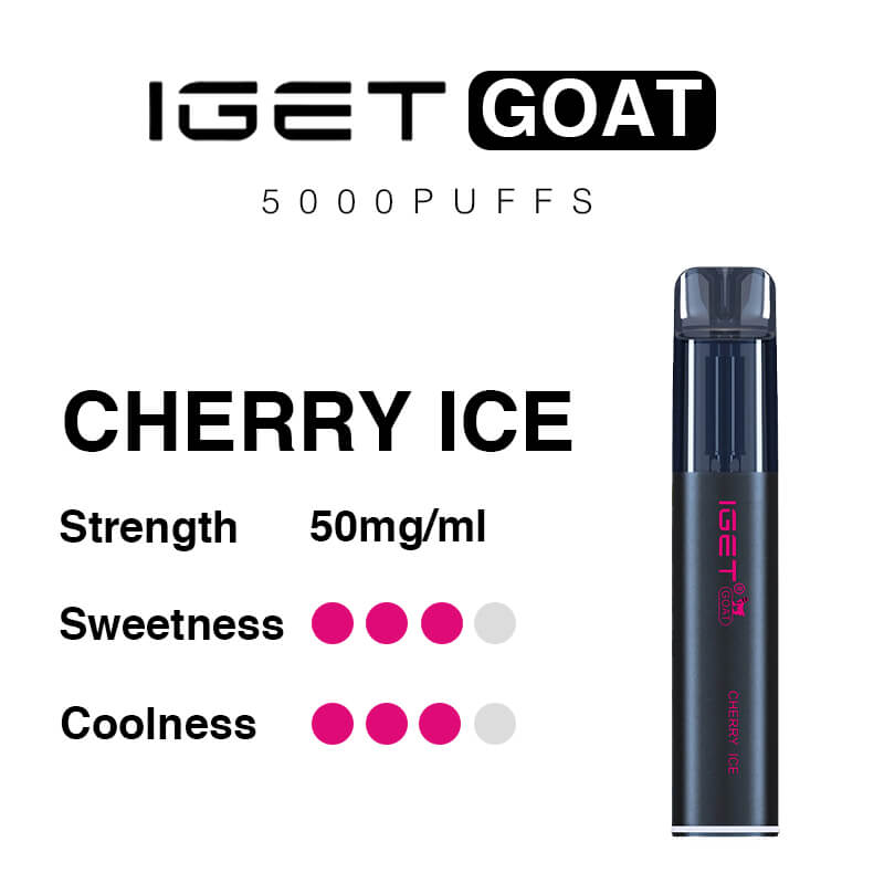 IGET Goat 5000 Puffs -Cherry Ice 2 IGET Goat 5000 Puffs -Cherry Ice - Image 2