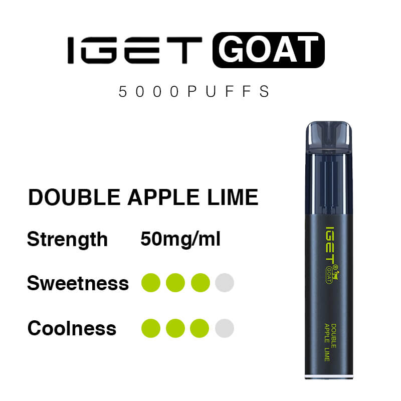 IGET Goat 5000 Puffs - Double Apple Lime 2 IGET Goat 5000 Puffs - Double Apple Lime - Image 2