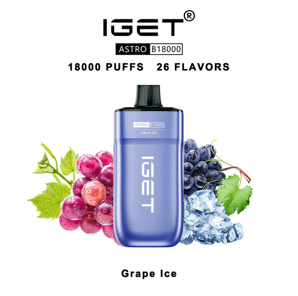 IGET Astro Disposable Vape 18000 Puffs – Grape Ice 1 IGET Astro Disposable Vape 18000 Puffs – Grape Ice