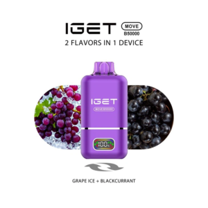 Iget Move B50000 Puffs Disposable Vape – Grape Ice + Blackcurrant