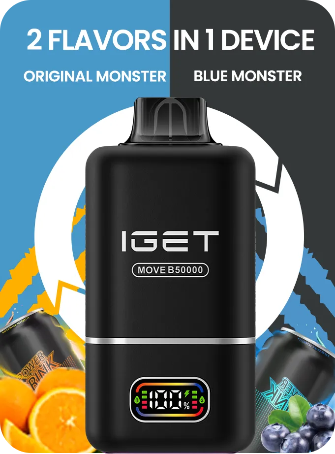 Iget Move B50000 Puffs Disposable Vape – Original Monster + Blue Monster 1 Iget Move B50000 Puffs Disposable Vape – Original Monster + Blue Monster