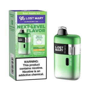 Lost Mary Ultrasonic 35K Puff – Sour Apple Ice Disposable Vape