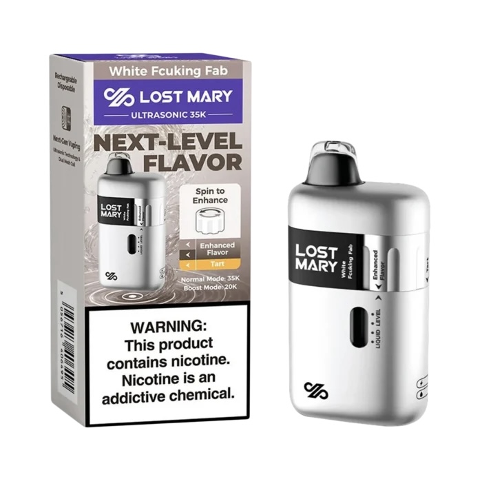 Lost Mary Ultrasonic 35K Puff – White Fcuking Fab Disposable Vape 1 Lost Mary Ultrasonic 35K Puff – White Fcuking Fab Disposable Vape
